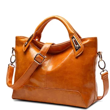 

Ougger Medium Bags in Luxury Handbags Shoulder Bags Brown PU Vintage Briefcases for Business