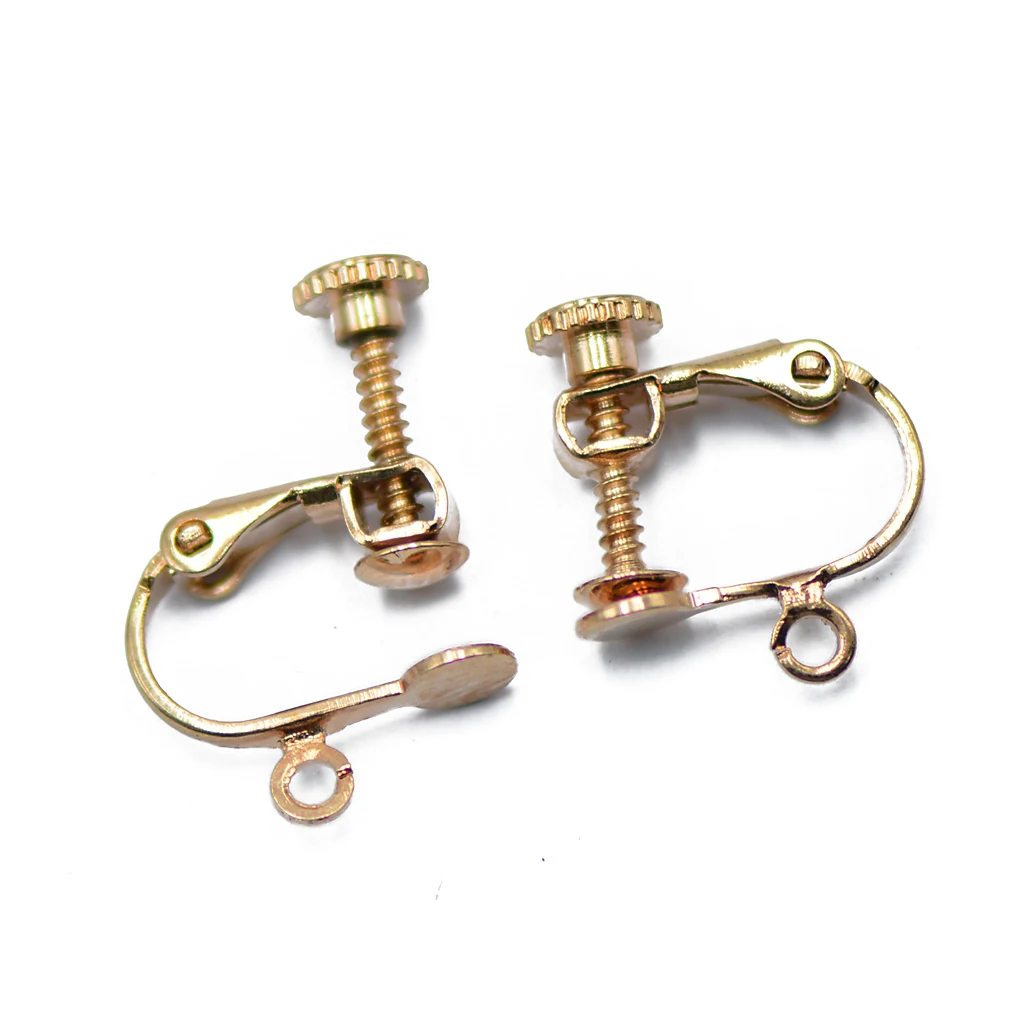12x Copper Adjustable Screw Earring Clips Hooks Jewelry Making | Украшения и аксессуары