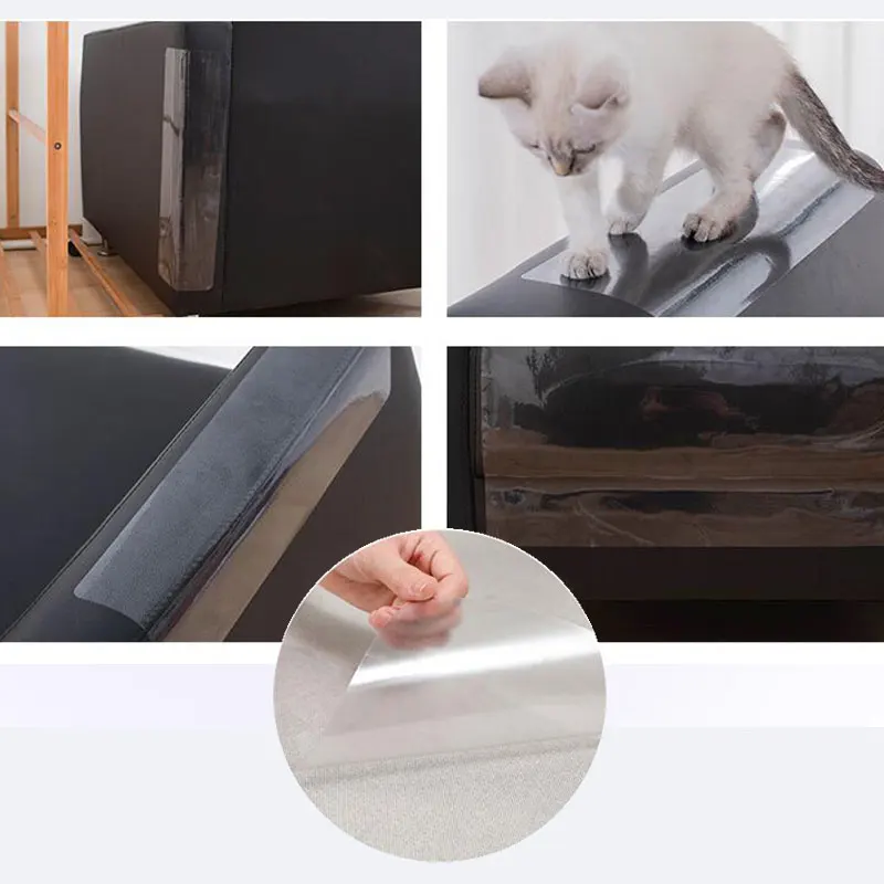 1 Pcs Pet Supplies PVC Transparent Stickers Protect Furniture Self-adhesive Sofa Chair Cat Anti-grab Film
