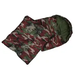 Высококачественный хлопковый спальный мешок для кемпинга, 15℃ ~ 5℃ градусов, стиль конверта, камуфляжные спальные мешки