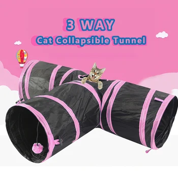 

New Cat Tunnel 3/4/5 Holes Cat Play Tunnel Training Toy for Cats Rabbit Animal Play Tube Indoor Outdoor Foldable Cat Tunnel Toy