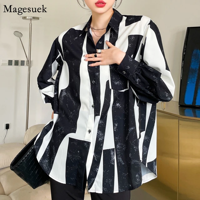 Blusas elegantes para mujer, camisa de manga larga para mujer, blusas y  camisas para mujer, ropa blanca 2021 - AliExpress