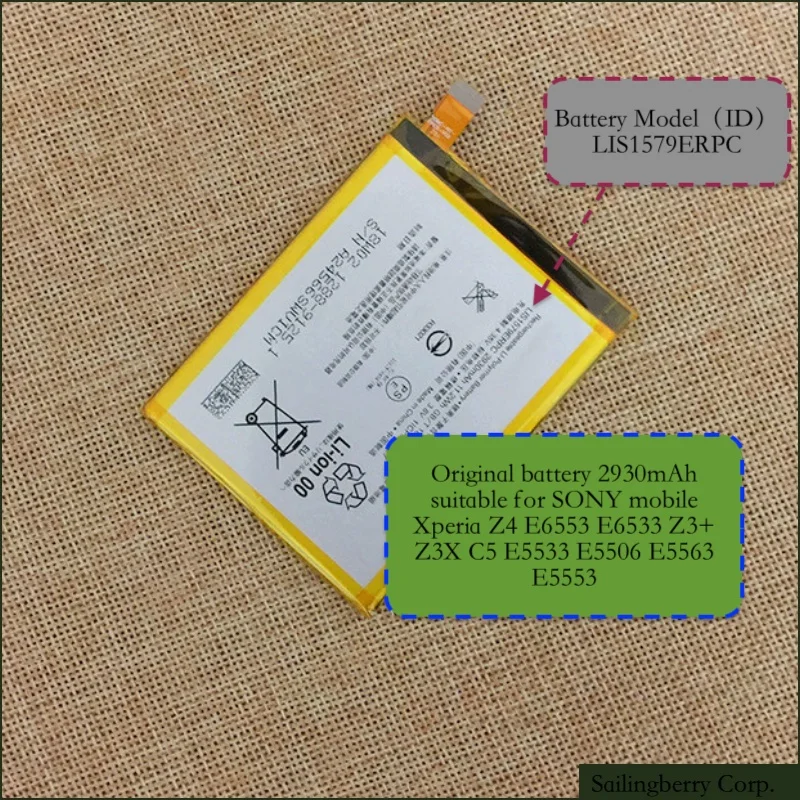 2930mAh battery suitable for SONY Xperia Z4 E6553 E6533 Z3+ Z3X C5