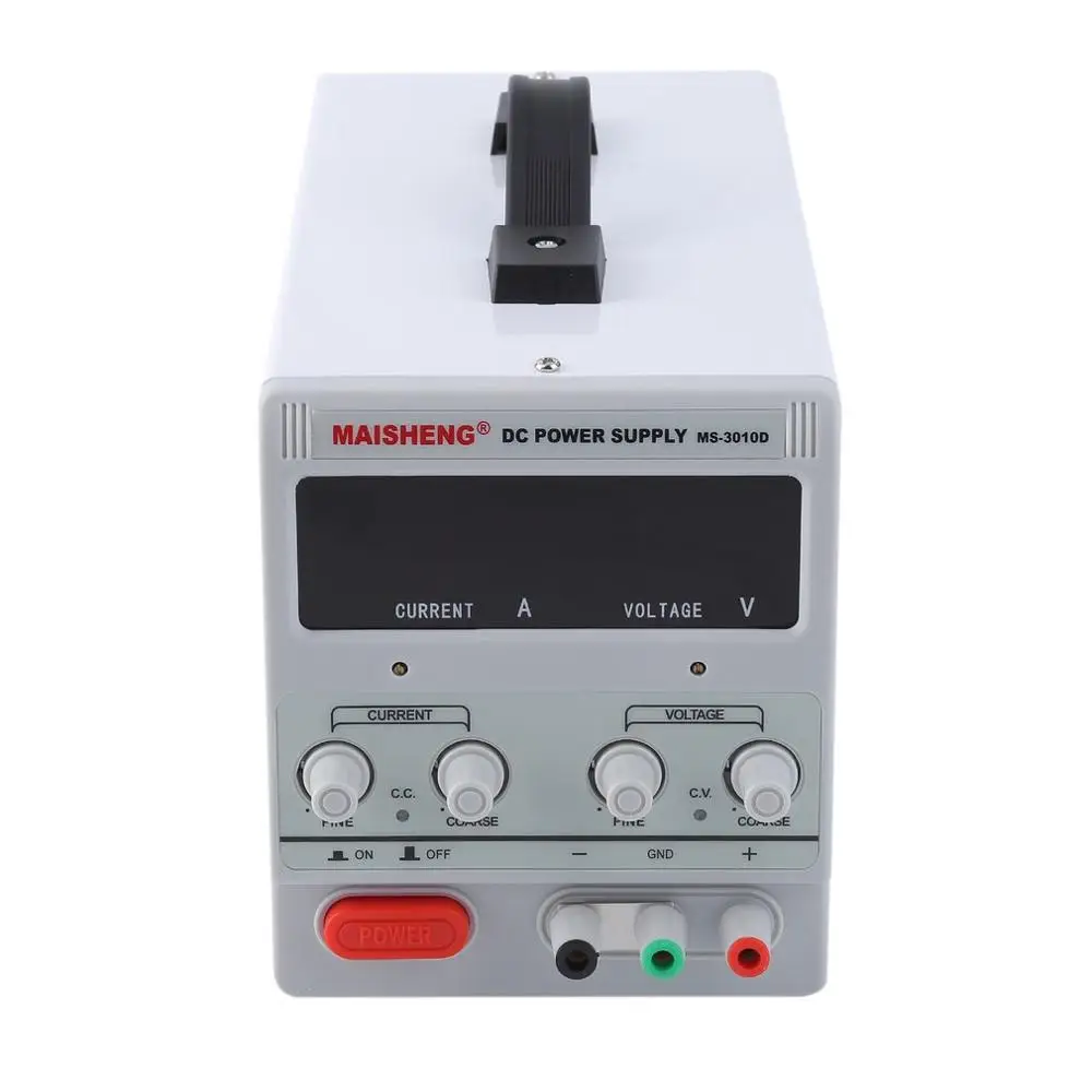 

10A 0-30V Adjustable Steady DC Power Supply Precision Variable Digital With Clip For Test Repair Centers School Lab EU Plug