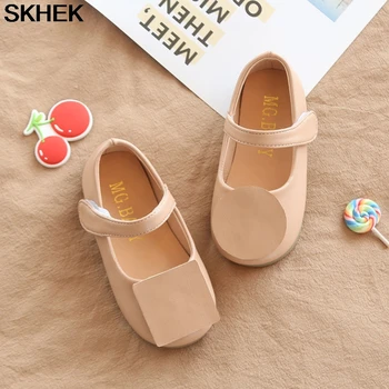 

SKHEK Spring Fashion Artificial leather Girls Shoes Cute Bow girls baby shoes Size 21-30 little girls princess shoes