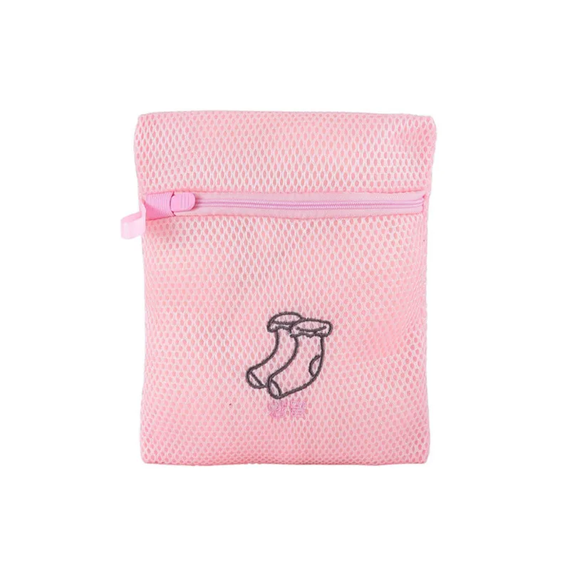 Socks wash bag Розовое белье стиральная дома Применение сетки Костюмы нижнее белье Органайзер мешок для стирки Применение Фул Сетка Бюстгальтер Сумочка для умывальных принадлежностей мешок на молнии для грязного белья - Цвет: Socks wash bag