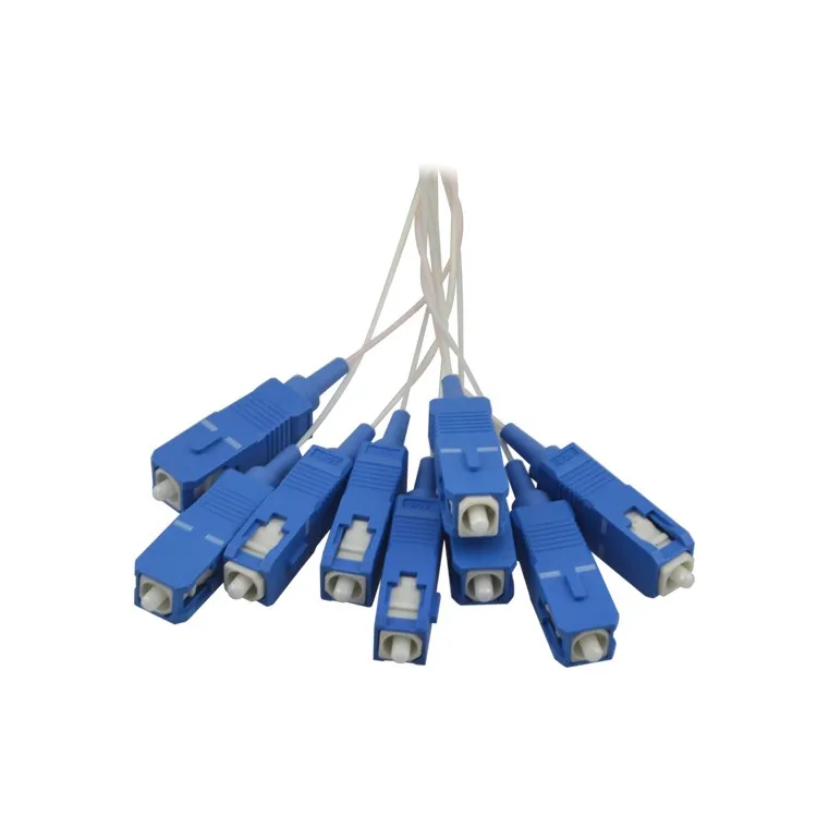 10PCS1x8 PLC Fiber Splitter Mini Module 900um SC UPC Optical Coupler SC Singlemode simplex Steel Pipe 2