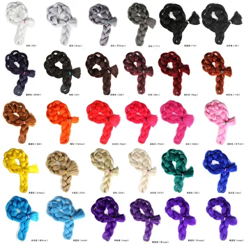 

Natifah Crochet Braids Hair Kanekalon Hair one piece 165g/pcs Synthetic Hair Extension 41inch Pink Grey Jumbo Braiding Hair