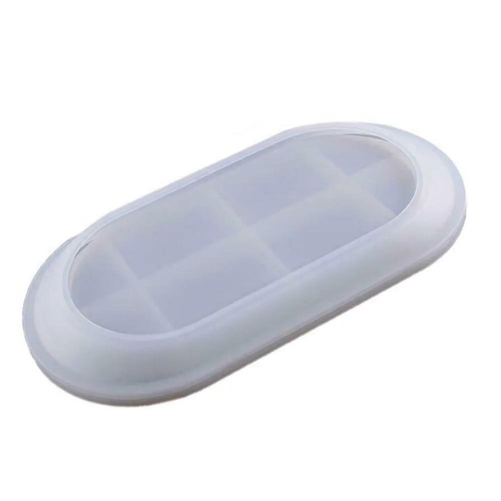 

DIY Hand-elliptical Flat Bottom Plate Making Pendant Molds Geometric Shape Silicone Mold BJStore