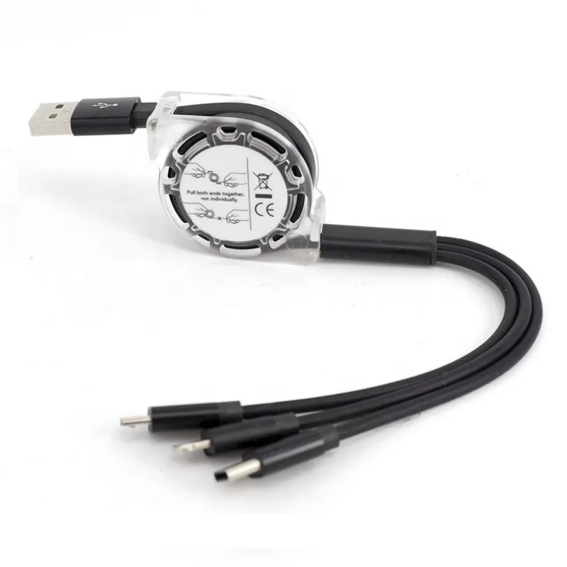 3 в 1 Выдвижной USB кабель Micro USB Тип для Xiaomi samsung huawei мульти зарядное устройство кабель адаптер для мобильного телефона линия передачи данных