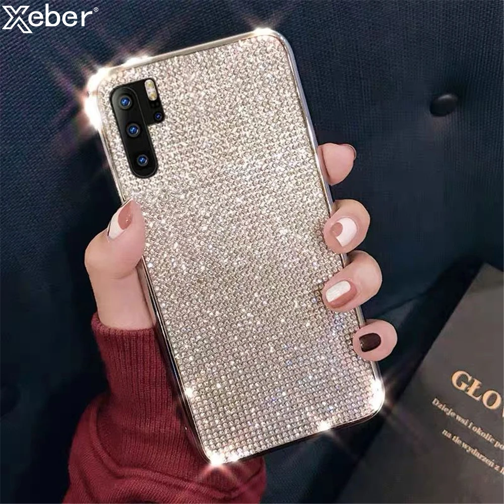 Модный чехол со стразами для телефона Huawei Nova 7 6 SE 5 5i Pro 4 4E 3i Honor 30 30s 20 9X мягкий