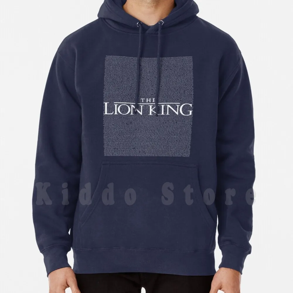 Lion King Script Felpe Con Cappuccio Manica Lunga Lion King Lion King Script Divertente Scherzo