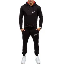 2019 новый мужской костюм Спортивная Толстовка домашняя повседневная одежда для бега спортивный костюм для фитнеса одноцветные брендовые