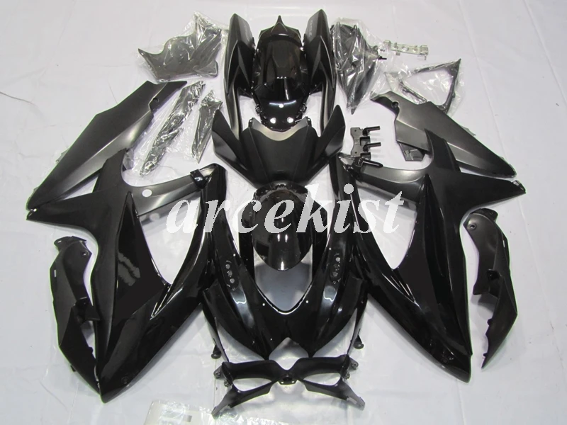 4 подарки ABS обтекатели комплект подходит для SUZUKI GSXR600 GSXR750 08 09 10 R600 R750 K8 GSXR 600 750 2008 2009 2010 Черный