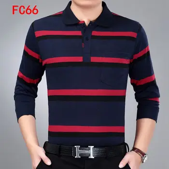 

High Quality Solid color Pocket decoration Polo Shirt Casual Polo Shirt men's Long sleeve polo shirt 2020 new Striped men Polos