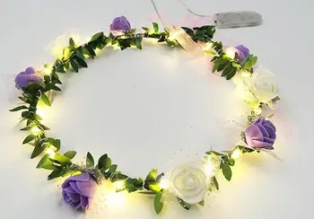 

LED lamp string luminous wreath button battery headdress children's seaside tourism