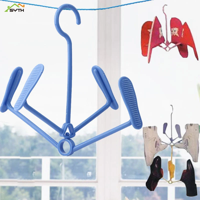

Wind-proof Shoes Hanging Hook Multi-function Foldable Shelf Shoe Hanger Balcony Shoe Drying Rack Stand Home Storage Holder Racks
