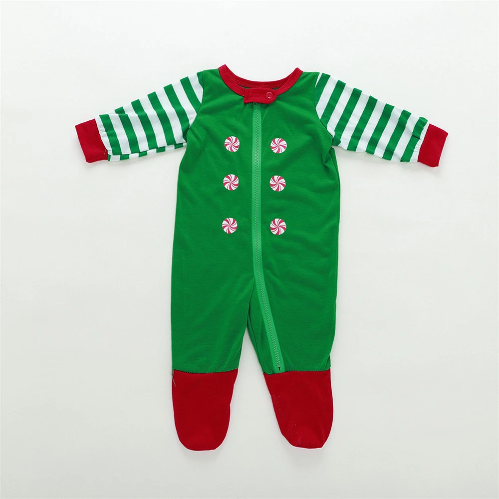 LILIGIRL Christmas Family Matching Pajamas Sets Adult Women Kids Xmas Stripe Print Nightwear Sleepwear Clothes Outfit