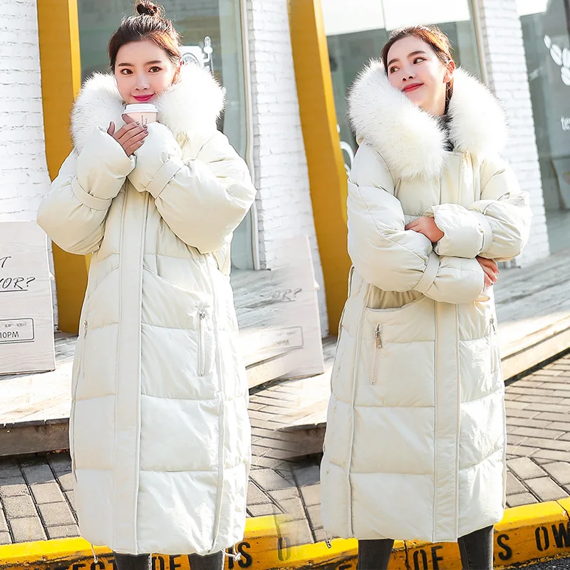 

Winter New Down Jacket Cotton Large Size Large Fur Collar Cotton Jacket Thick Down Cotton Pad To Keep Warm Women Coat J8202