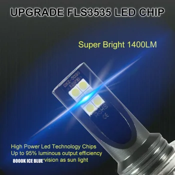 

Fog Light LED Headlight Waterproof H11 Car 110W 20000LM Bulb 8000K Blue