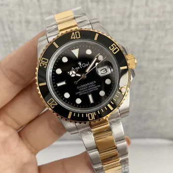 

2019 New Brand LuxuryWristwatch Black Blue Ceramic Bezel Stanless Steel Mechanical Automatic Business Men Mens Sprot Watch 40mm