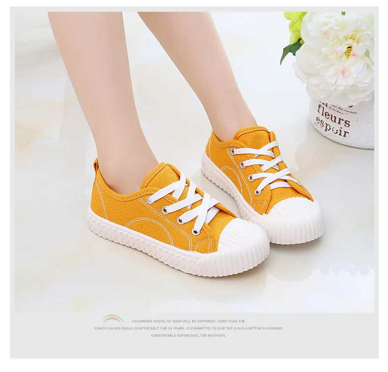 Fashion Kids Shoes Unisex Boys Girls Sneakers Children Casual Canvas Shoes For Big Boy Girl Candy Colors Soft Breathable 27-38