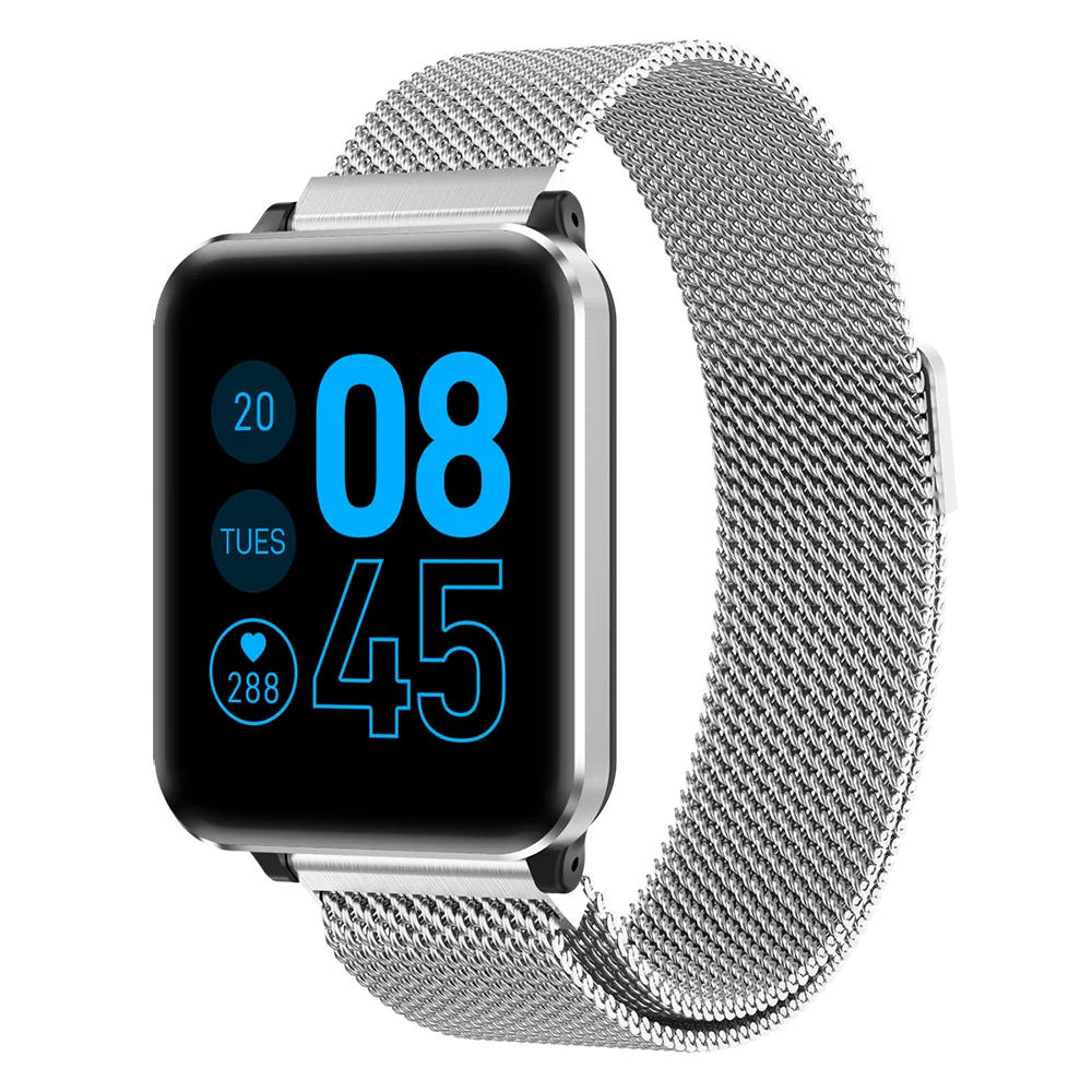 P1 smart watch для мужчин женщин сердечного ритма крови Давление мониторинг вызова сообщение поиск устройства gps Фитнес трекер - Цвет: Серебристый