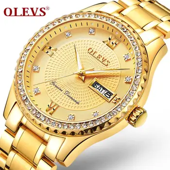

Mens Watches OLEVS Luxury Business Quartz Watch Stainless Steel Waterproof Date Men's WristWatch Clock Male Relogio Masculino