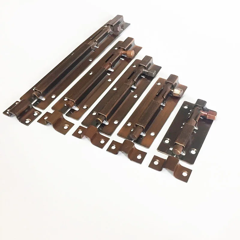 

Wholesale Stainless Steel Plated Red Bronze China Latch 3 ~ 8-Inch Surface Bolt Furniture Door And Window Latch
