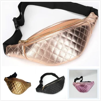

Women fanny pack PU Leather Rivet Belt Pouch Waist Bag packet