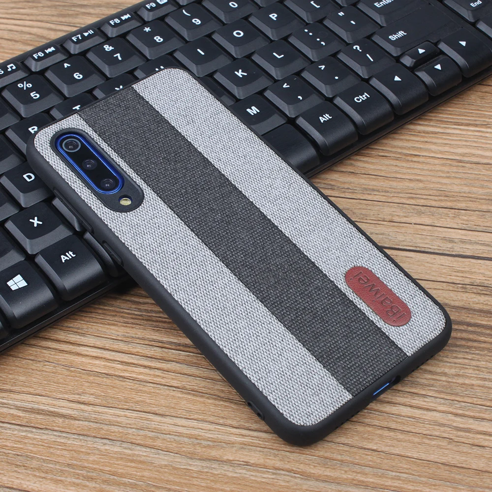 Чехол для Xiaomi mi 9 SE глобальная задняя крышка силиконовый защитный чехол тканевая