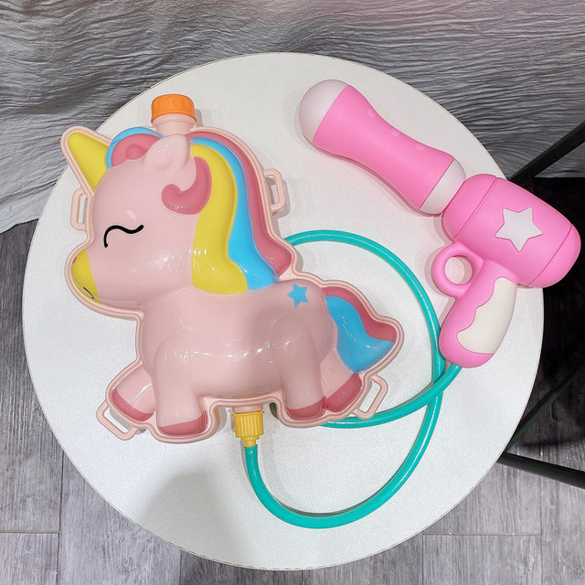 Animal Water Gun Backpack Children Summer Beach Toys Long Range ABS Water Spray Guns Bag with Adjustable Straps