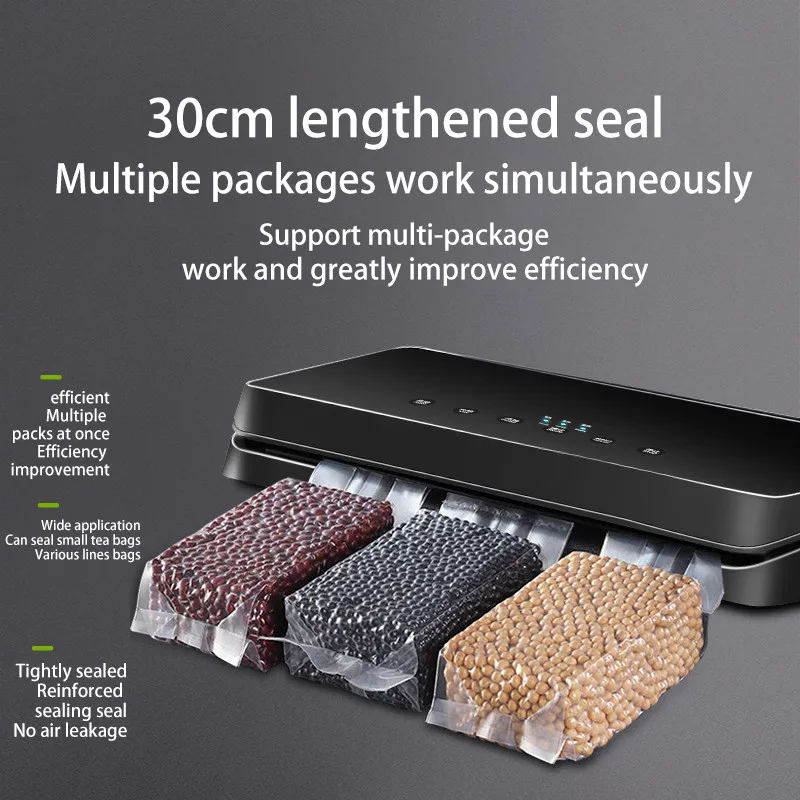 Upgraded Full Automatic Vacuum Sealer Machine Food Packaging Vacuum Food Sealing Machine Packer 220V/110V LED For Food Storage_voghion.com
