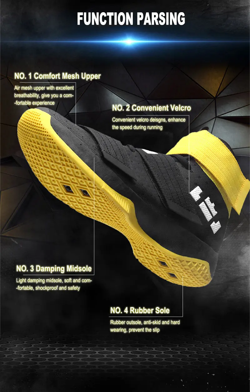 Новые мужские баскетбольные кроссовки zapatillas hombre Deportiva желтые дышащие мужские Ботильоны баскетбольные кроссовки спортивная обувь