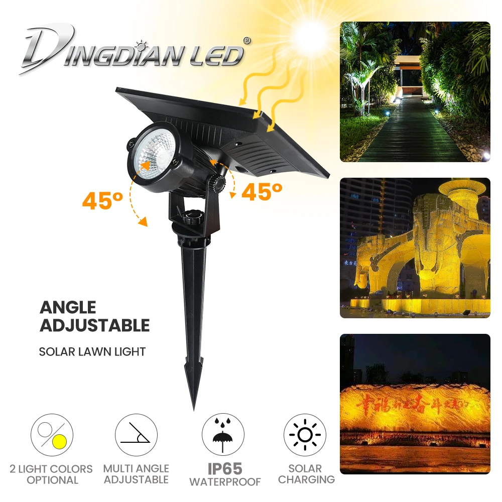 

Solar Lightings LED Lawn Light 10W/5W Garden Light Waterproof Solar Lamp Outdoor Lighting Control Pathway LED Lawn Spootlights