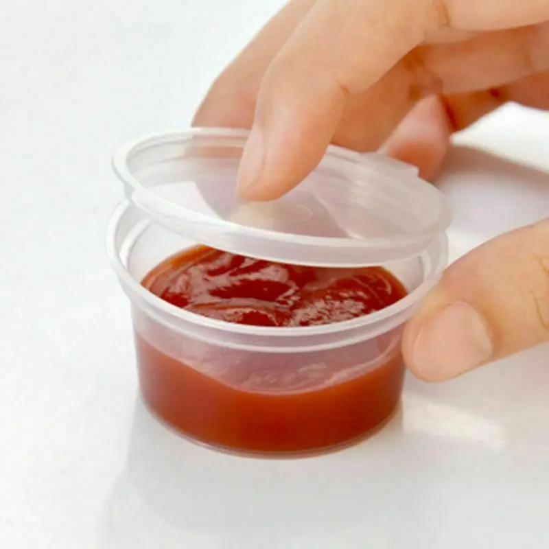 10pcs Disposable Sauce pot Chutney Cups Slime Storage Container Boxes With Lid 6