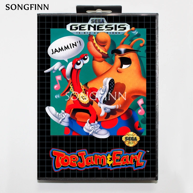 16 бит MD карта памяти с коробкой для sega Mega Drive для Genesis Megadrive-Toe jam& Earl