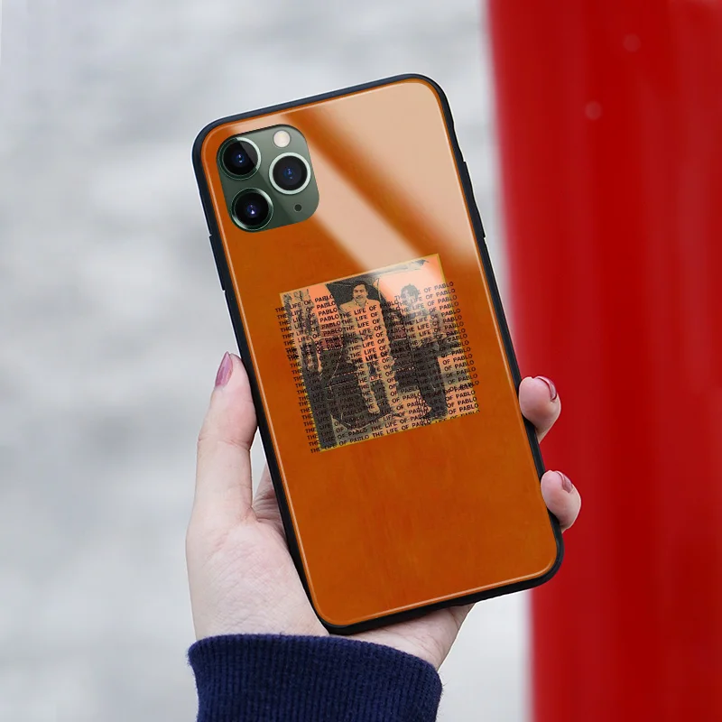 Kanye West rapper hiphop закаленное стекло Мягкий силиконовый чехол для телефона Apple iPhone 6 6s 7