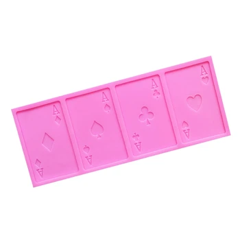 

Poker Cookie Cake Silicone Mold Playing Cards Chocolate Fondant Mould DIY Crafts Decoration Kitchen Baking Tool