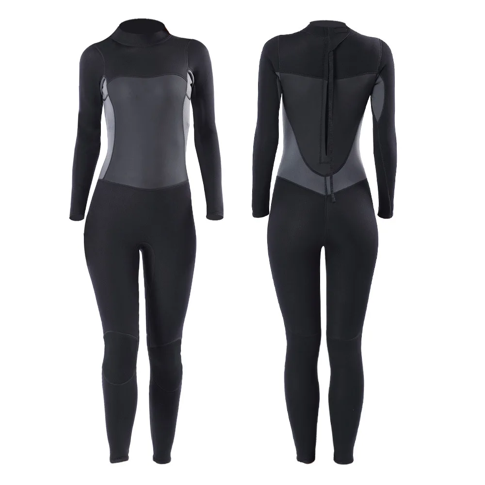 

2mm Women's Full Body Warm Diving Swimming Suit Surf Snorkel Scubas Wetsuit Swimwear Diving Suit Black Long and Short