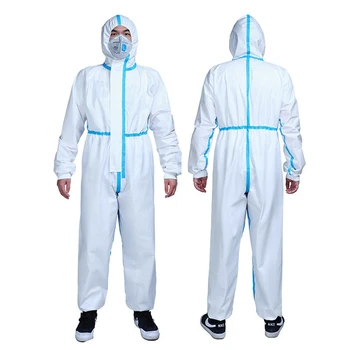 

Disposable Thicken Hooded Protective Clothing Non-sterile Heat Sealable Safety Isolation Protection Clothes Jumpsuits Men Womens