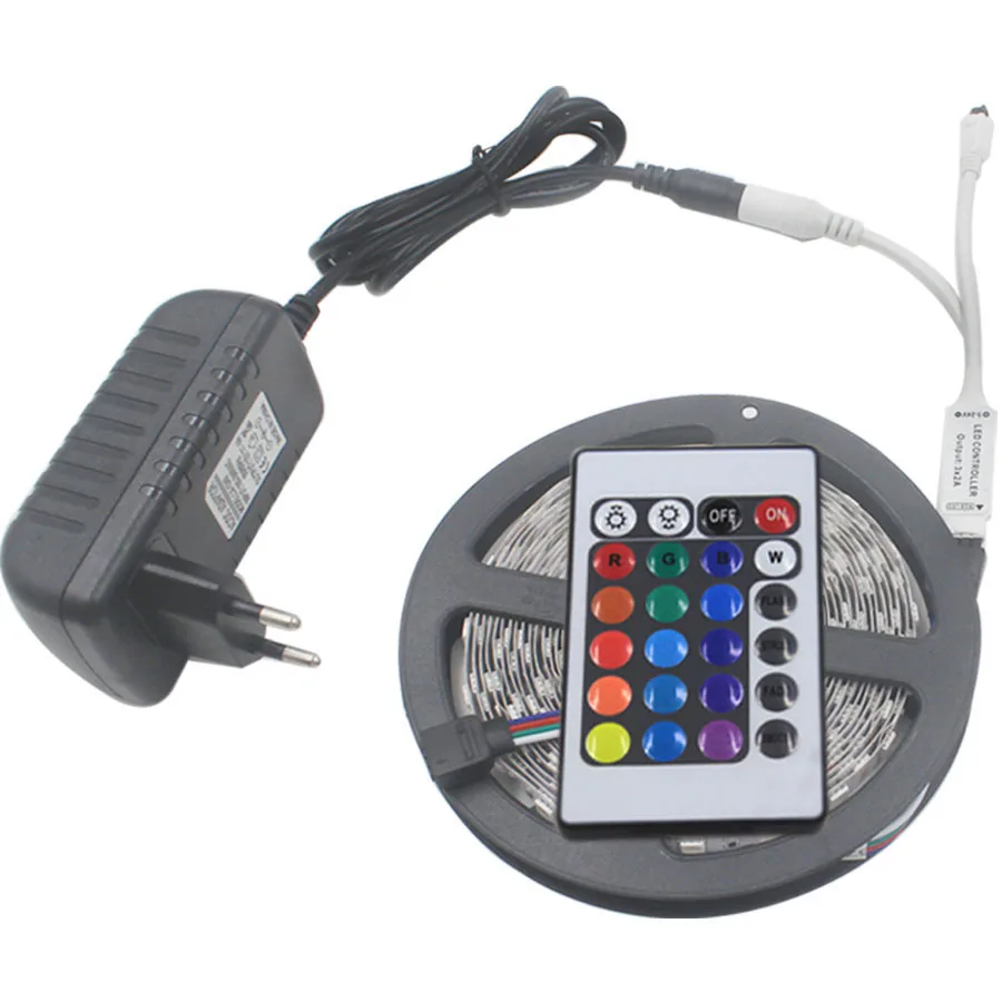 Светодиодная лента zhuostep RGB 12 В 5 М 5050 2835 SMD гибкая светодиодная водонепроницаемая