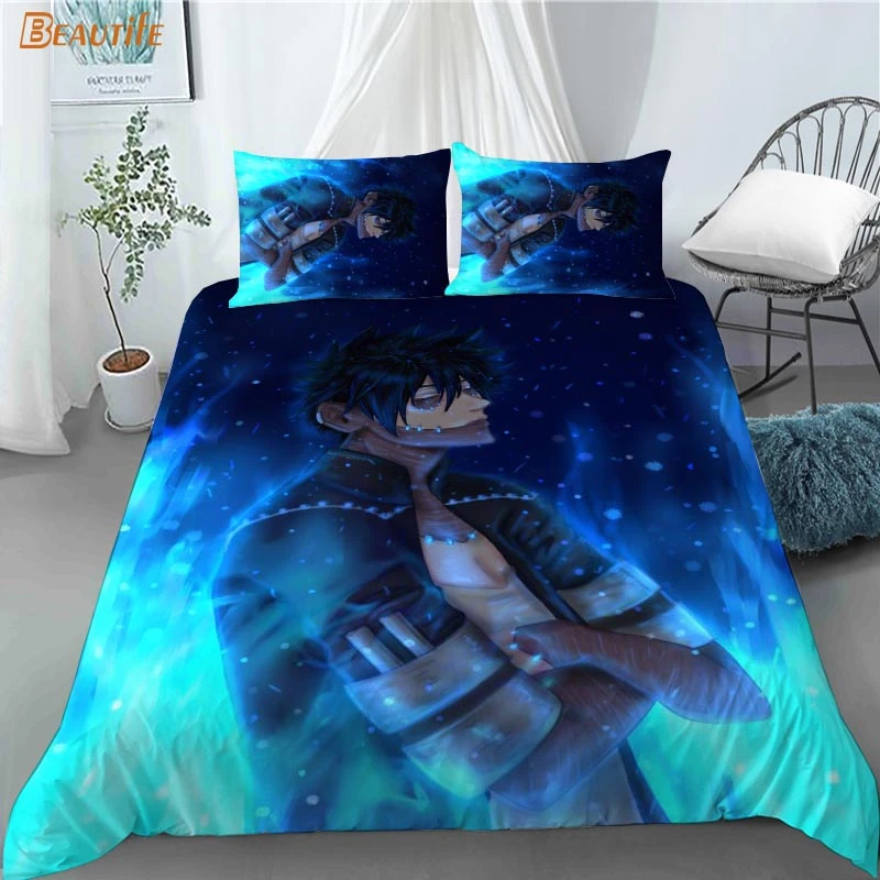 Boku No Hero Academia juego de cama funda nórdica ropa de cama 180x220cm funda de edredón con funda de almohada para niños hogar 1202|Juegos de ropa de cama| - AliExpress