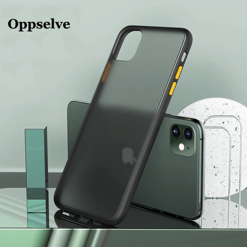 

Oppselve Matte Fitted Phone Case for iPhone 11 Pro Max Contrast color Protective Cover for iPhone X XS MAX XR 8 7 6 6s Plus Capa