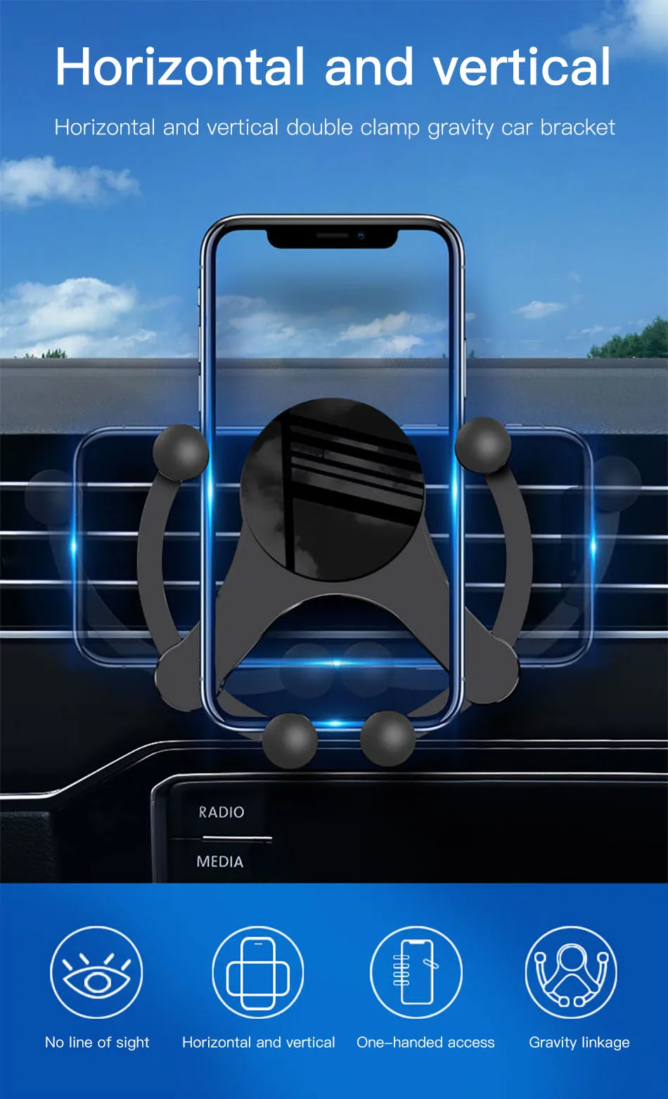 !ACCEZZ Qi Car Fast Wireless Charger For iPhone 8 8 Plus 11 Pro XS Samsung S10 S9 Huawei Mate 20 Universal Air Vent Phone Holder (5)
