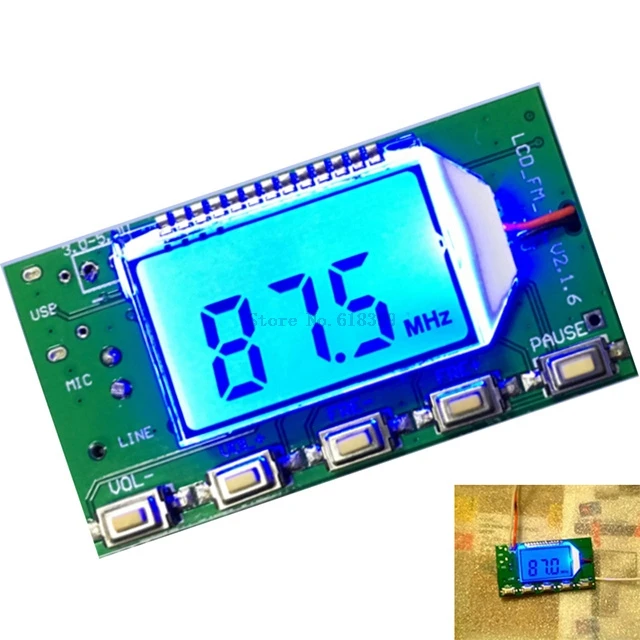 

A7-- FM Transmitter Module DSP PLL 87-108MHz Stereo Digital Wireless Microphone Board Multi-function Frequency Modulation