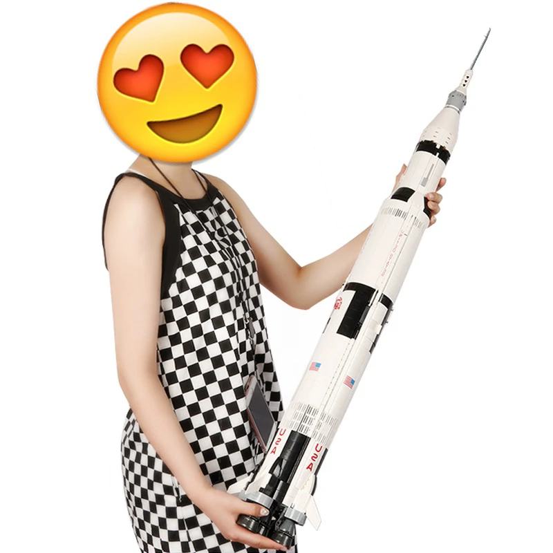 

1969pcs Apollo Saturn V Space Launch Vehicle USA Rocket Figure 37003 Model Building Blocks Assemble Children Kid Toy Compatible
