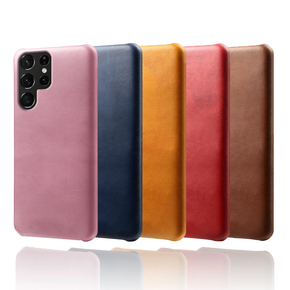 Luxury Vegan PU Leather Cover For Samsung Galaxy S22 Ultra S22Pro S22+ Funda Wearable Slim Coque For Galaxy S22 Pro Plus Case best case for samsung