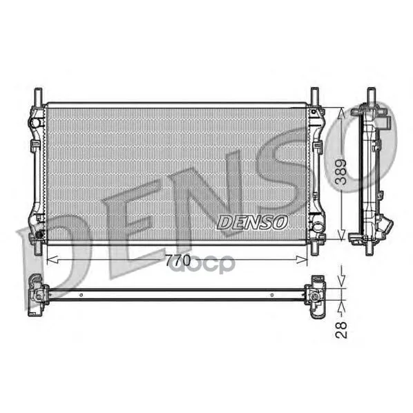 Радиатор Системы Охлаждения Ford Transit(00-06) Denso арт. DRM10104