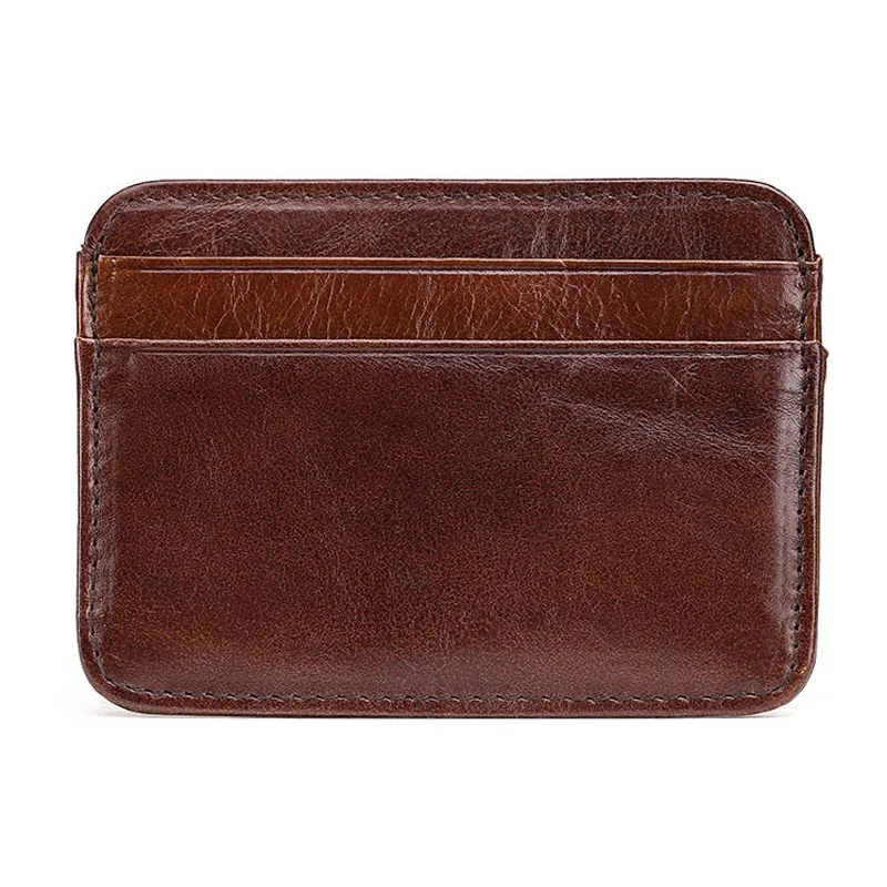 Leather Wallet Men's Genuine Leather Small Wallet Slim Credit Card Holder Money Bag ID Card Case Mini Purse For Male